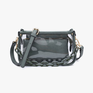 Jessica Clear Crossbody Bag With Chainstrap