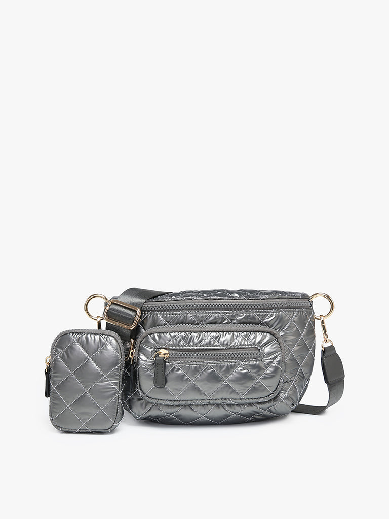 Arianna Quilted Puffer Belt Bag with Pouch