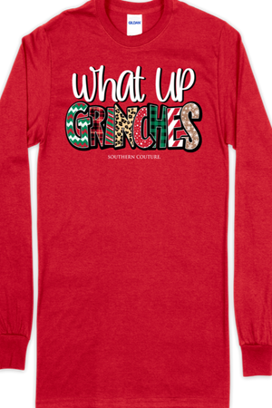 What Up Grinches Soft LS Graphic Tee