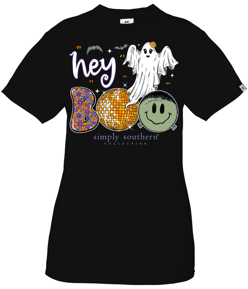 SS Hey Boo Ghost Disco Ball Tee