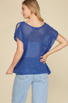 Open Weave SS Sweater Top