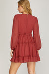 Ruffle Chiffon Dress