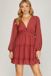Ruffle Chiffon Dress