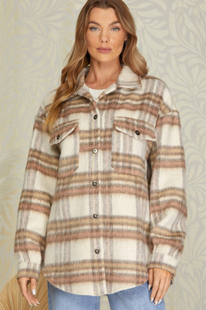 Brushed Plaid Shacket