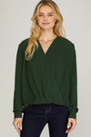 LS Surplice Woven Top