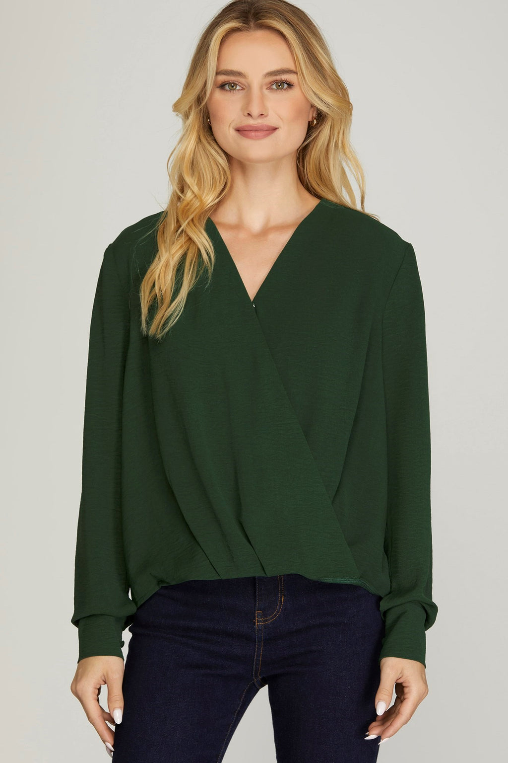 LS Surplice Woven Top