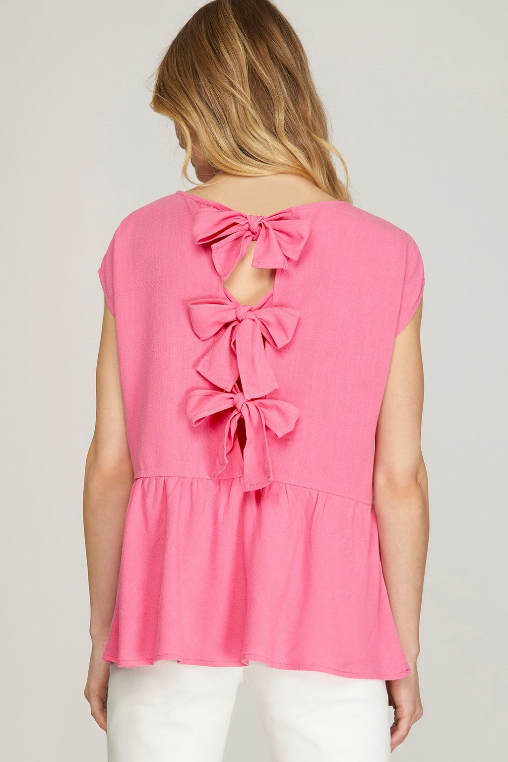 Bow Back Linen Top