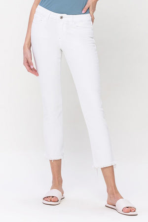 Comfort Stretch Mid Rise Slim Straight Jeans