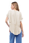 Shirred Back & Sleeve Top