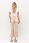 Raw Hem Crop Flare Jeans