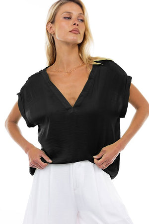 VNeck Drop Sleeve Top
