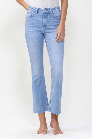 Respect High Rise Kick Flare Cropped Jeans