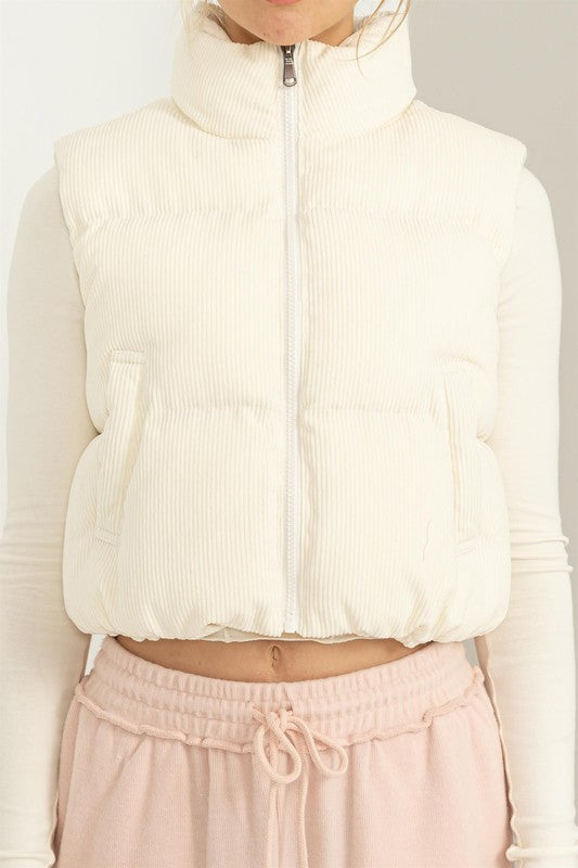 Corduroy Puffer Vest