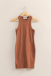 Acid Washed Rib Mini Dress