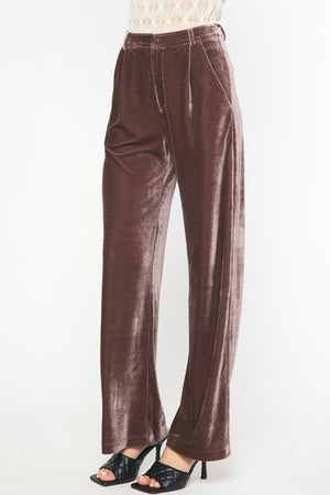 High Waist Velvet Pants