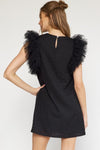 Tulle Sleeve Mini Dress