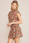 Smock Waist & Yoke Floral Dress