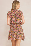 Smock Waist & Yoke Floral Dress