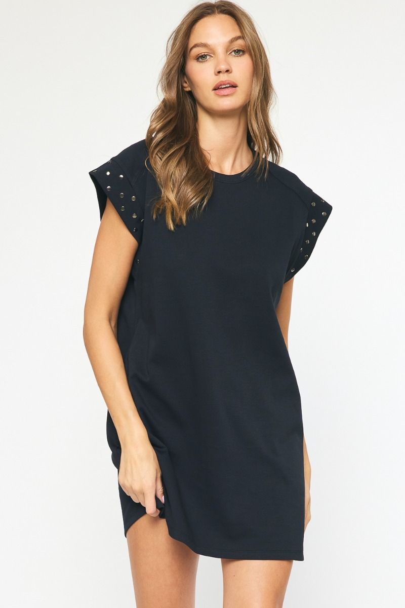 Rivet Stud Knit Dress