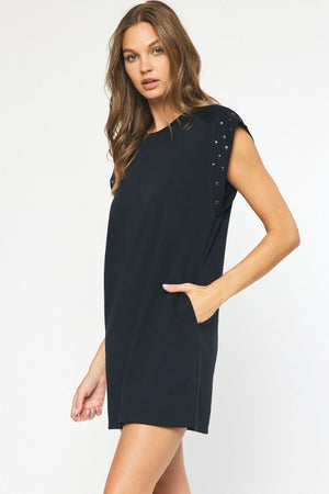 Rivet Stud Knit Dress