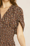 Smock Waist Print Maxi Dress
