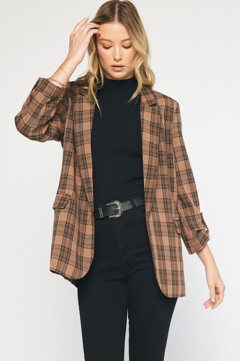 Plaid Pocket Blazer