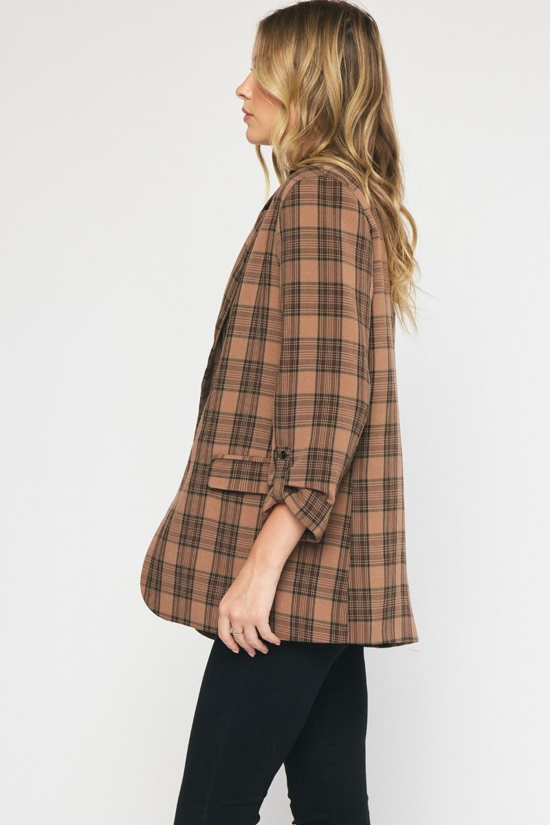 Plaid Pocket Blazer