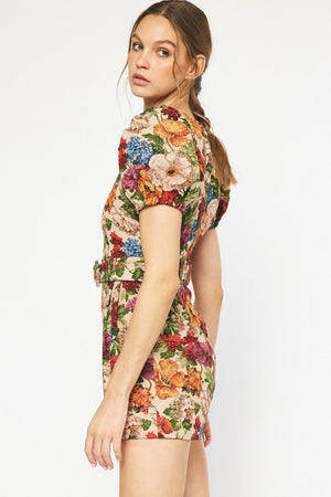 Floral Tapestry Romper