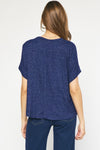 Heather Knit Hi Lo Top
