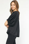 Solid Elastic Sleeve Top