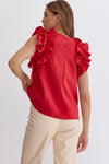 Extra Ruffle Sleeveless Top