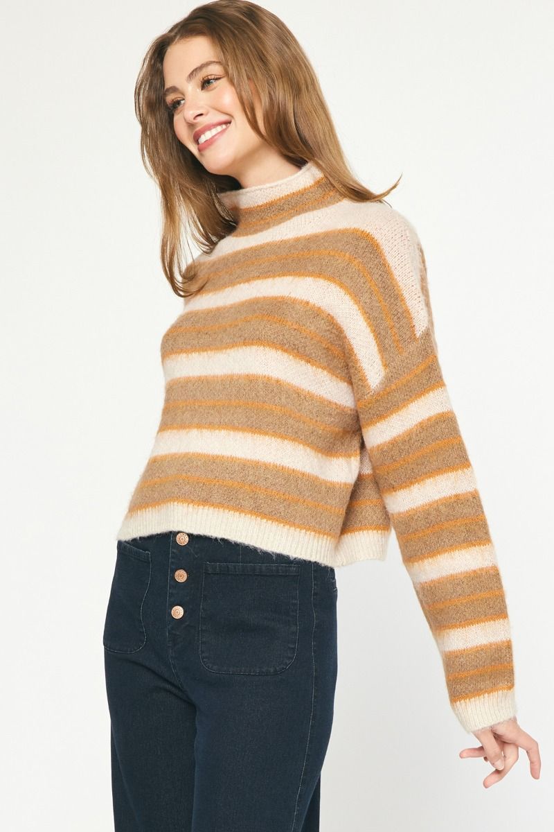 Soft Striped Sweater Top