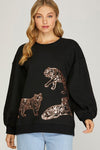 Sequin Tiger Sweatshirt