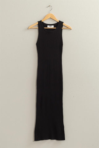 Sleeveless Ribbed Bodycon Midi Dress