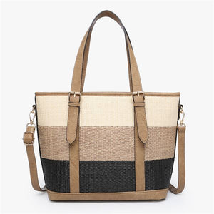 Raya Tri-Color Tote Purse