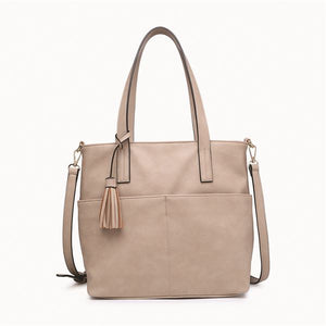 Cassandra Double Pocket Shoulder Tote Purse