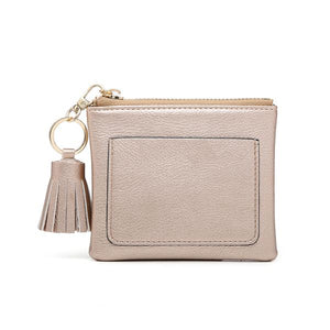 Lena Coin Pouch ID Wallet with Tassel