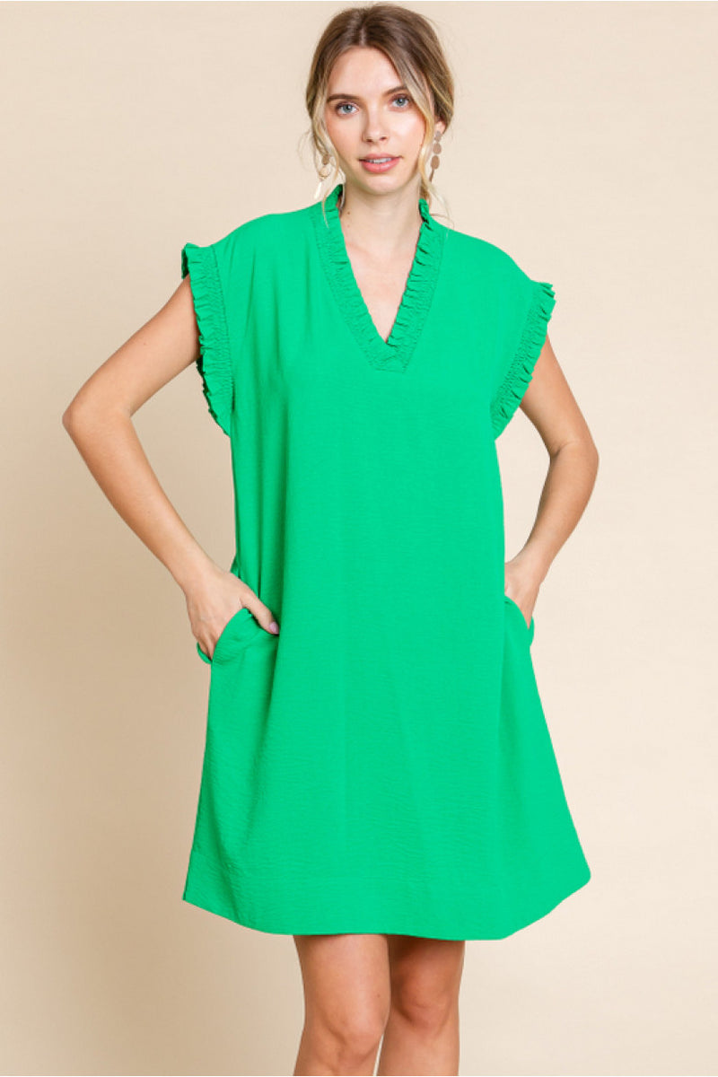 Ruffle Frill Trim Dress Free Souls Boutique Ruffle Frill Trim Dress Free Souls Boutique