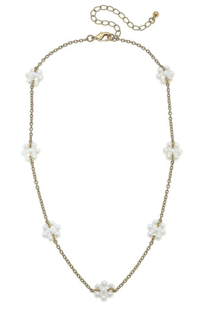 Lora Pearl Flower Station Necklace