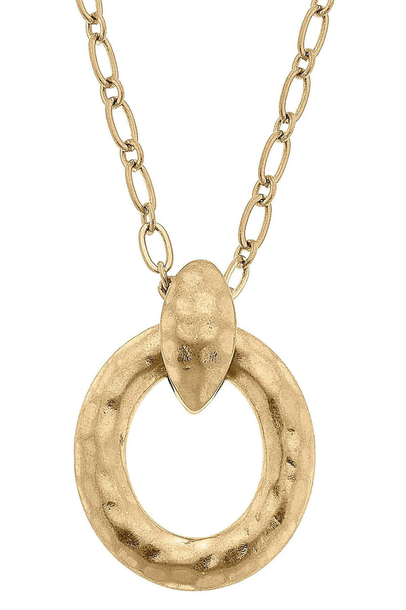 Mae Hammered Pendant Necklace