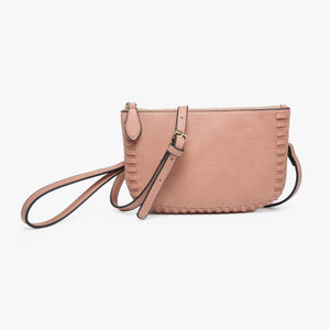 Bonnie Whipstitch Trim Crossbody Wristlet