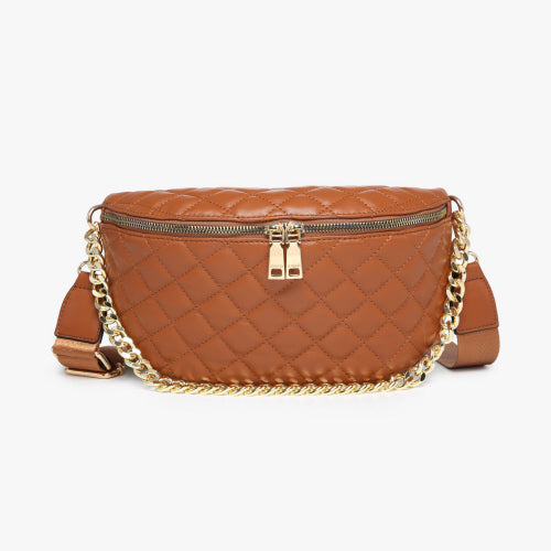 Sylvie Quilted Belt Bag With Chain Strap