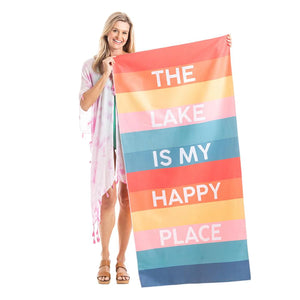 Lake is My Happy Place Quick Dry Towel