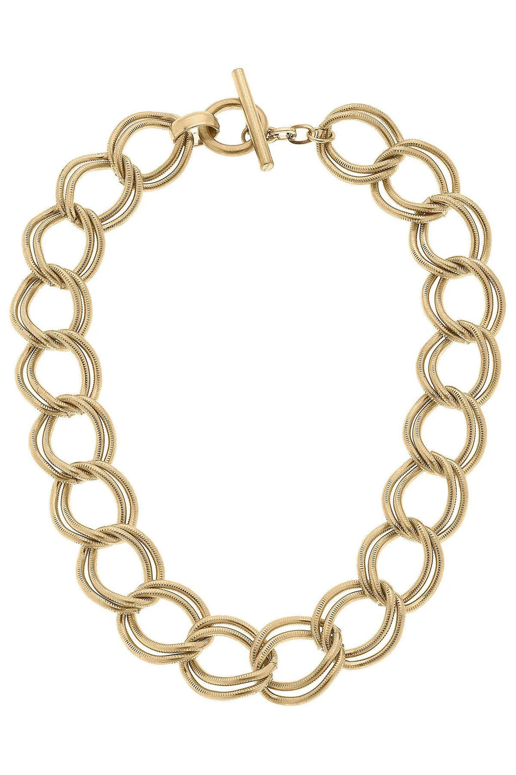 Valerie Double Chain Link Statement Necklace