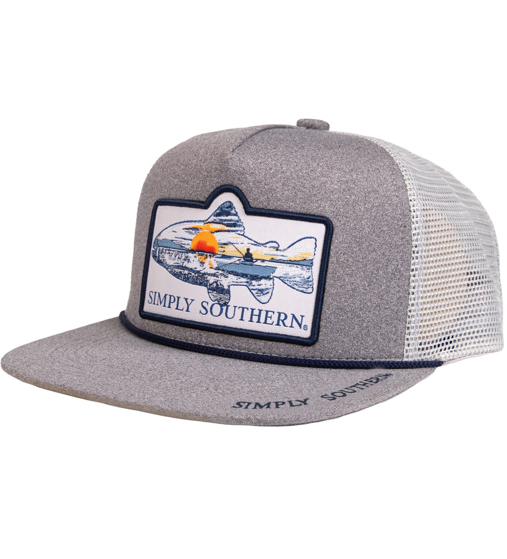 Men's Adjustable Snapback Hat-Sunset Fish