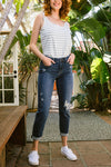Phoebe Mid Rise Distressed Slim Fit Jeans