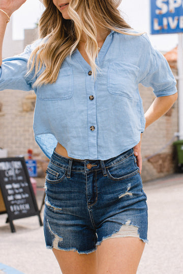Eden Hi Rise Destroyed Cutoff Shorts
