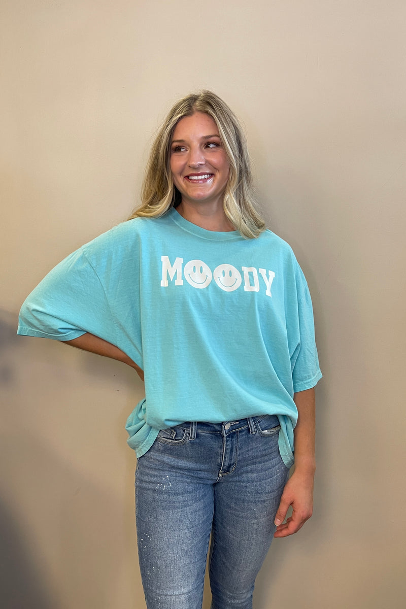 Moody Smiley Face Comfort Colors Graphic Tee