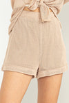 Drawstring Cotton Mesh Shorts