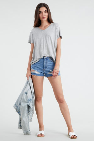 V-Neck Short Sleeve Top - Free Souls Boutique